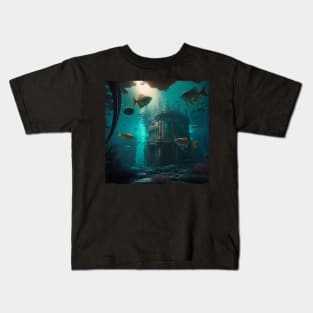 Cyberpunk Underwater Museum Kids T-Shirt